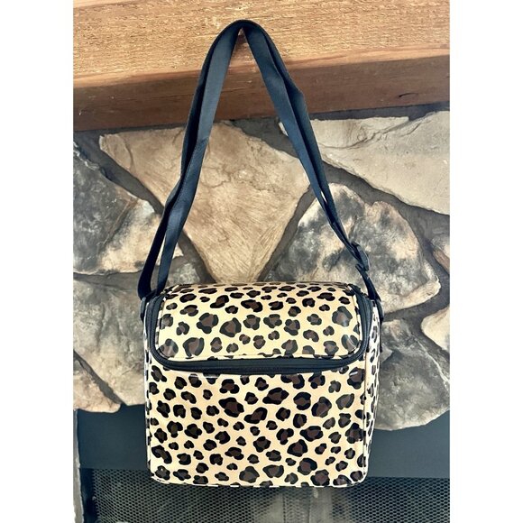 VERA BRADLEY Stay Cooler Insulated Crossbody Zip Top Lunch Tote in Leopard NEW! - Picture 1 of 6